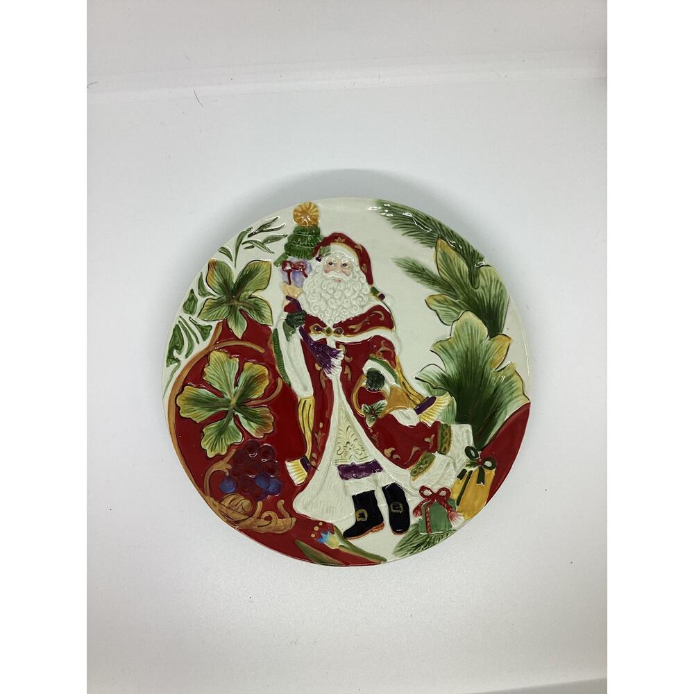 Fitz and Floyd 2014 Regal Holiday Santa Accent Plate